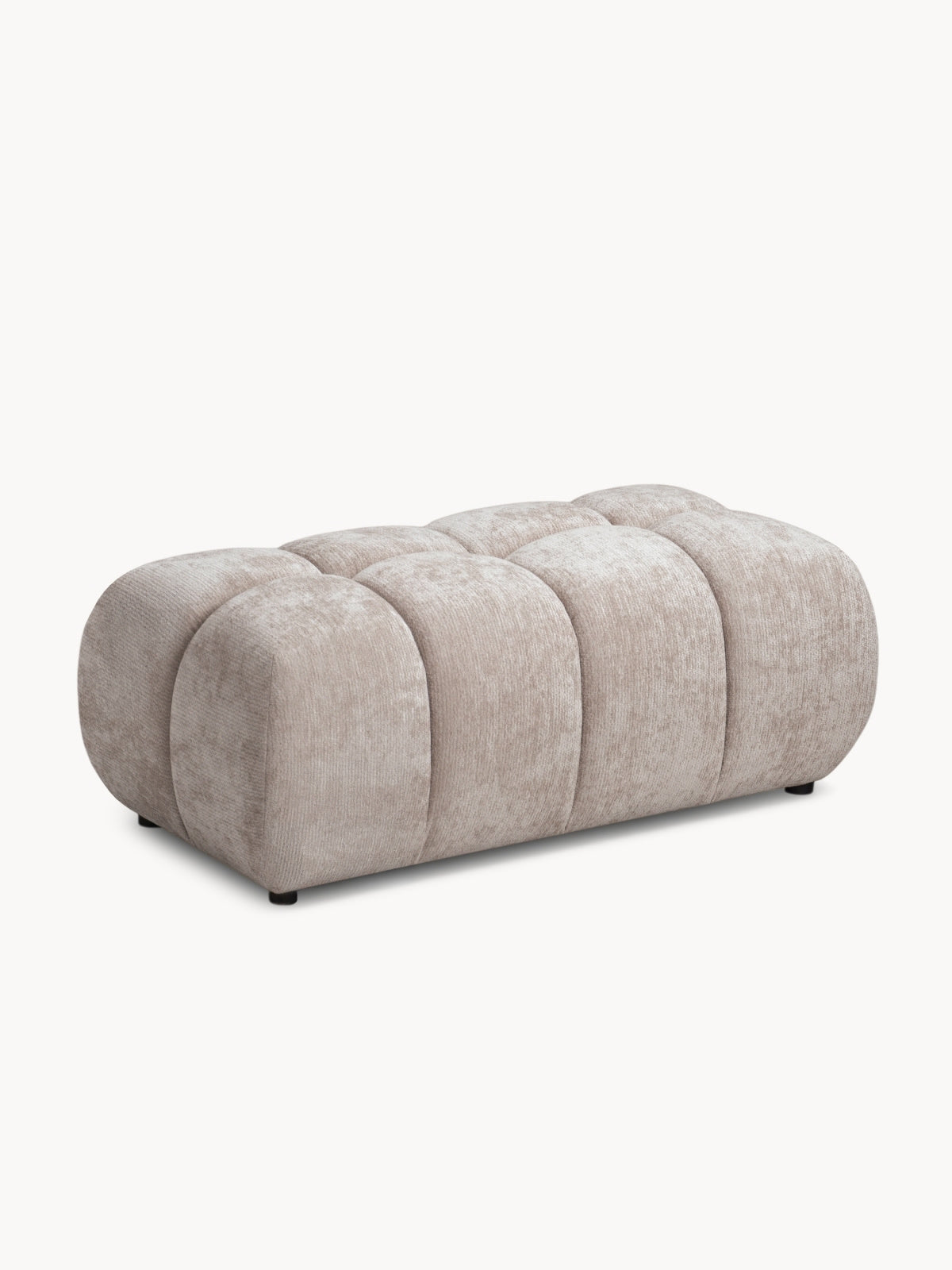 puff kárpitozott Lutario - bézs chenille Vibe 08