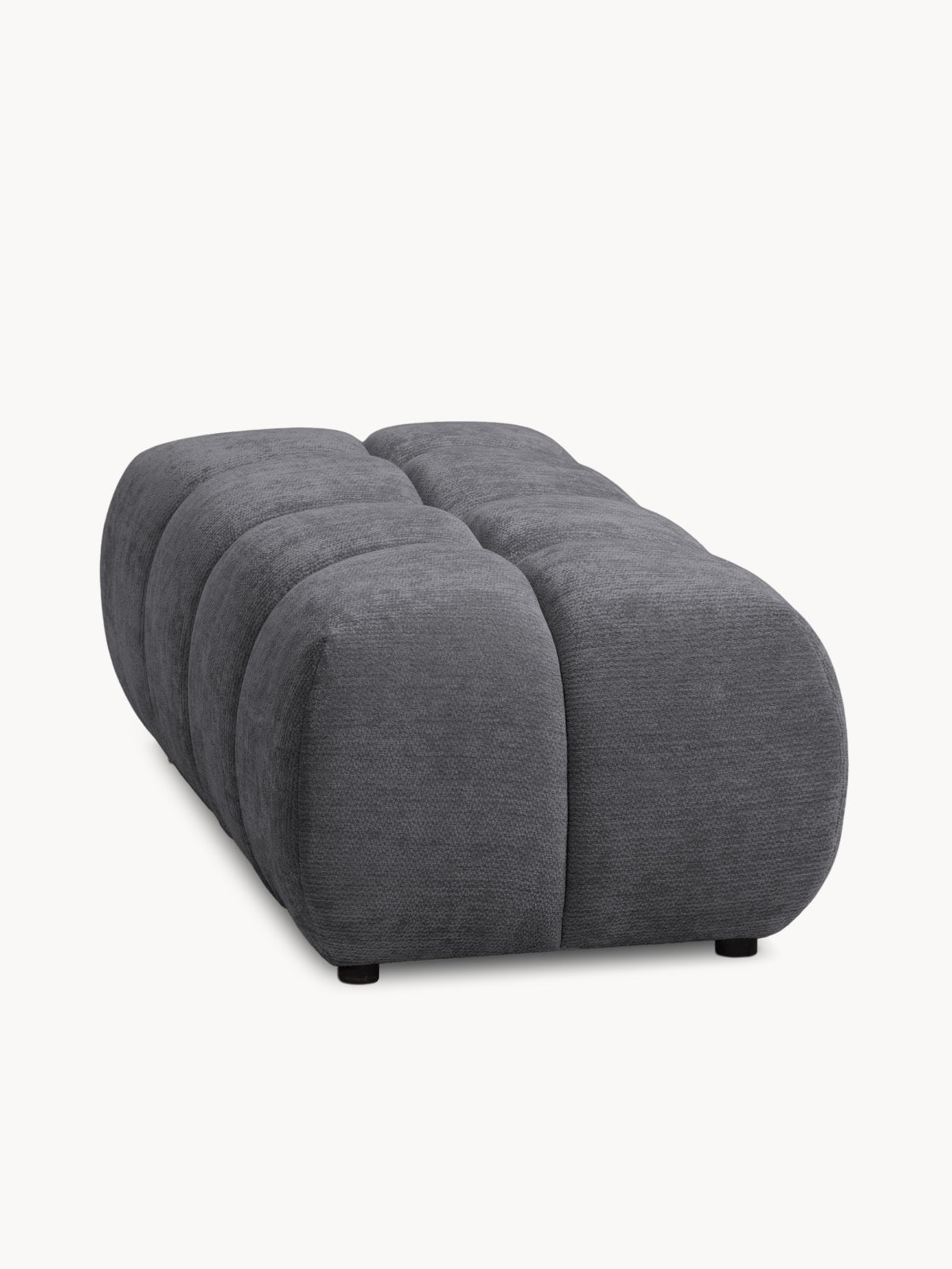 puff kárpitozott Lutario - szürke chenille Vibe 95