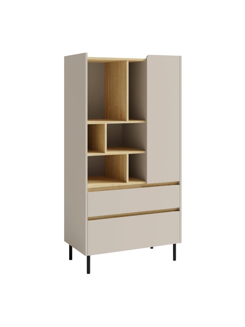 Altea ifjúsági polc 80 cm fiókokkal, homokbézs szín és olajozott tölgy front