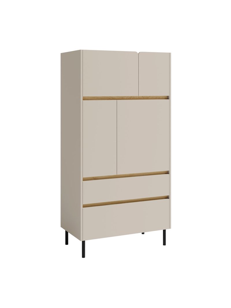 Altea fiatalos zárt polc 80 cm homok bézs, olajozott tölgy előlap, 4 ajtó, 2 fiók