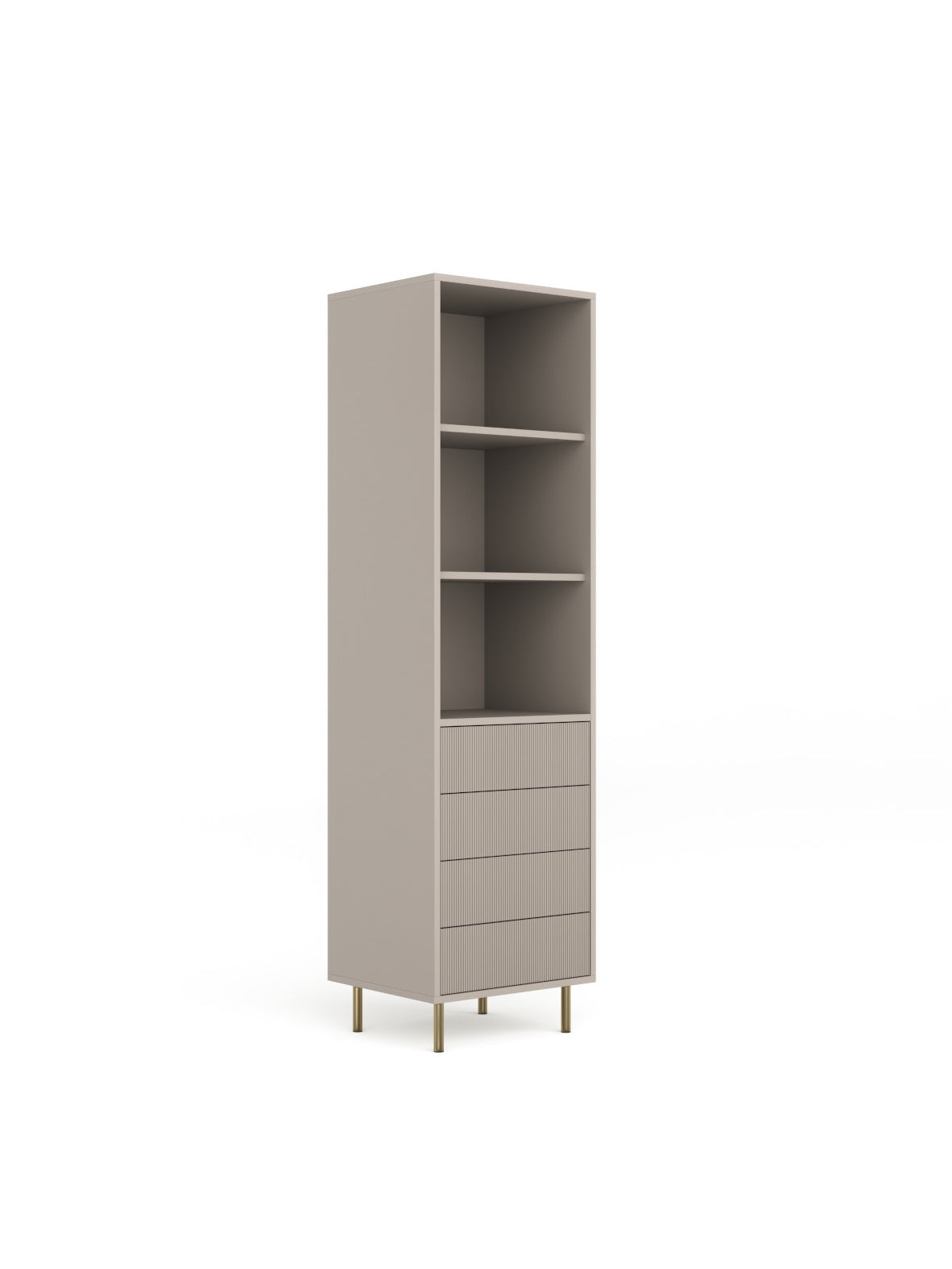 Regal magas Nubo 53 cm fiokokkal - kasmír / zlote Lábak