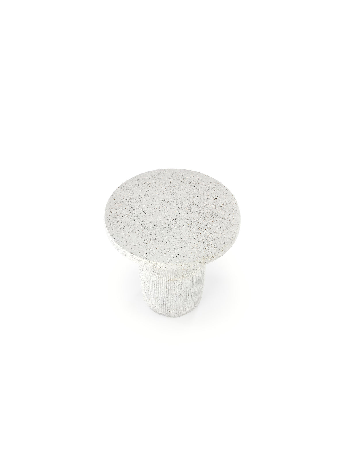 Sintro körasztal 54 cm fehér terrazzo, felülnézeti kép