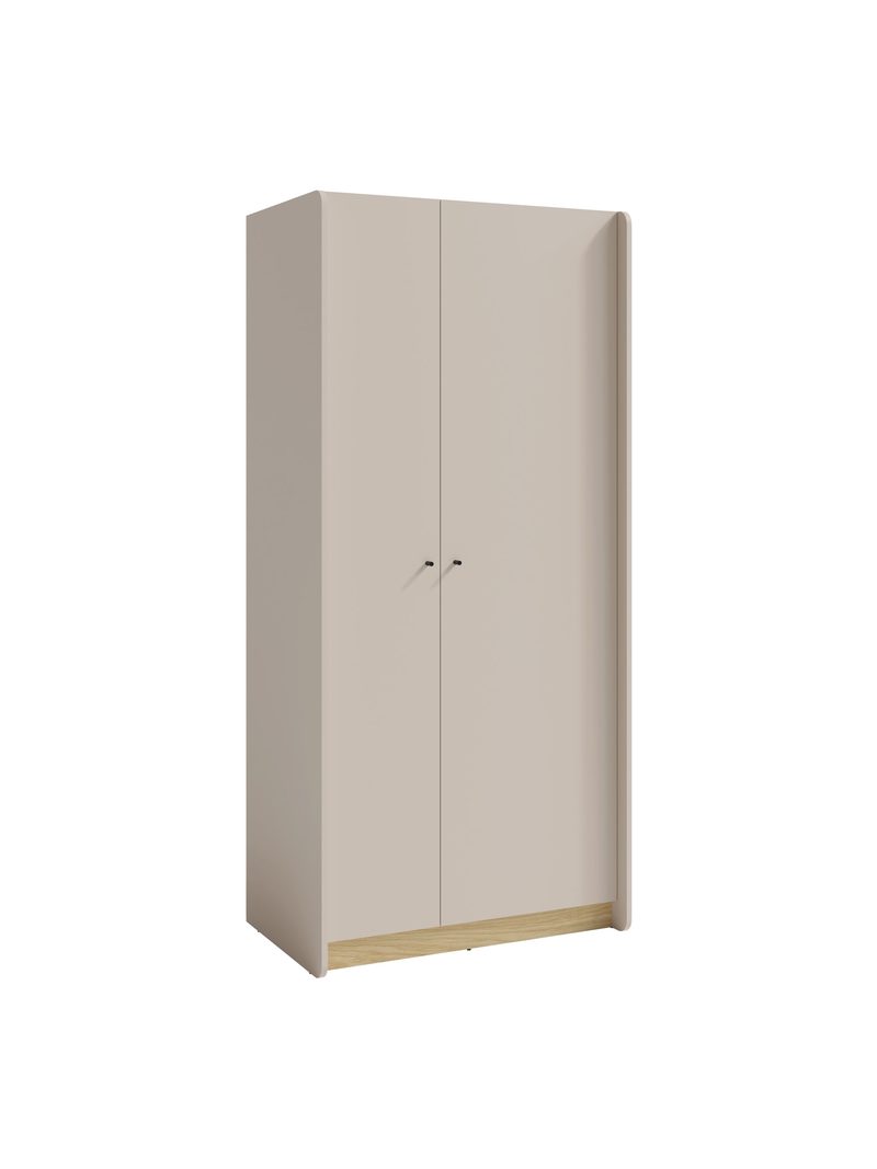 Fiorenza 90 cm szekrény, homokbézs és olajozott tölgy, kétajtós