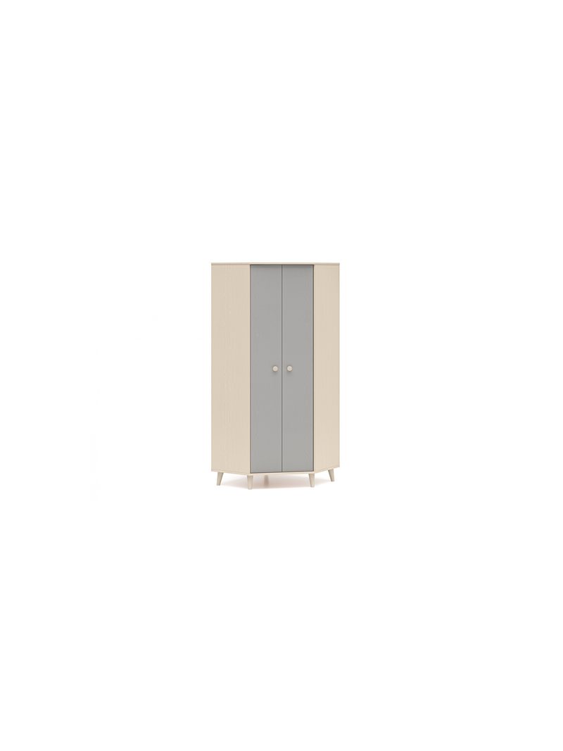 Gyerek sarokszekrény Marla 80 cm sivatagi homok és szürke pallád front, 2 ajtó
