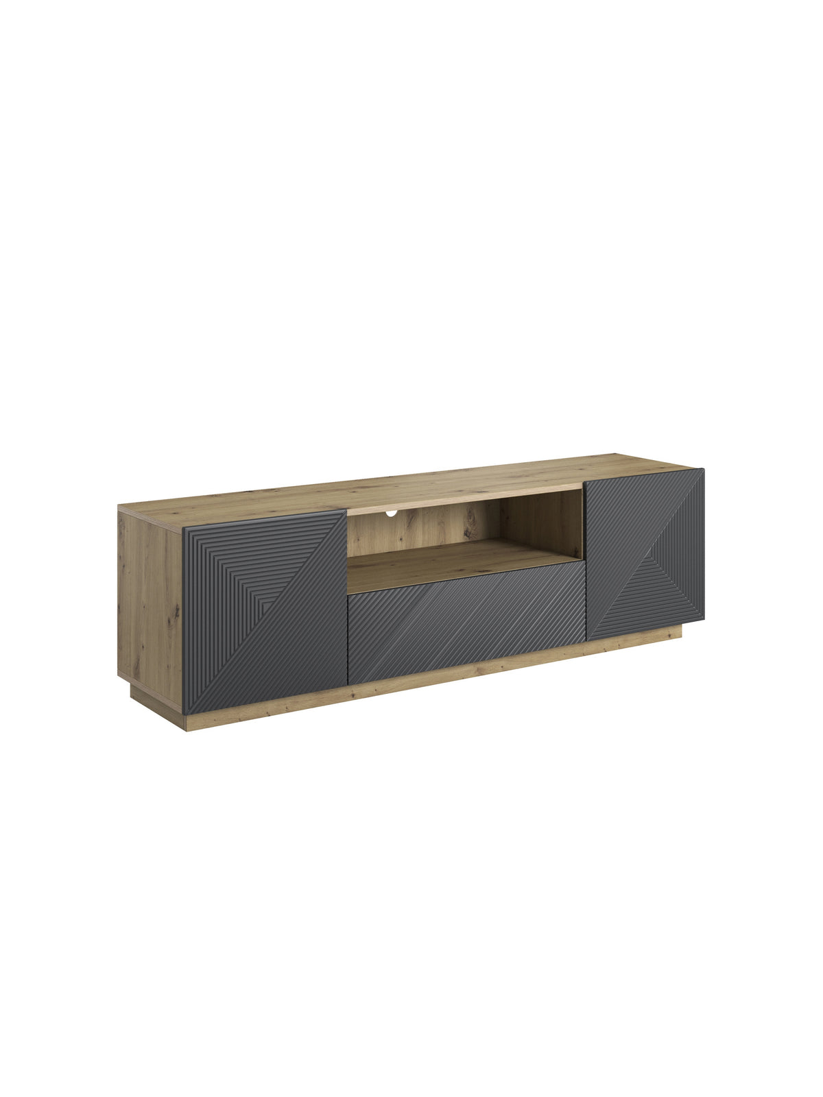 TV-szekrény z szuflada Asha 167 cm - artisan / rivier stone mat