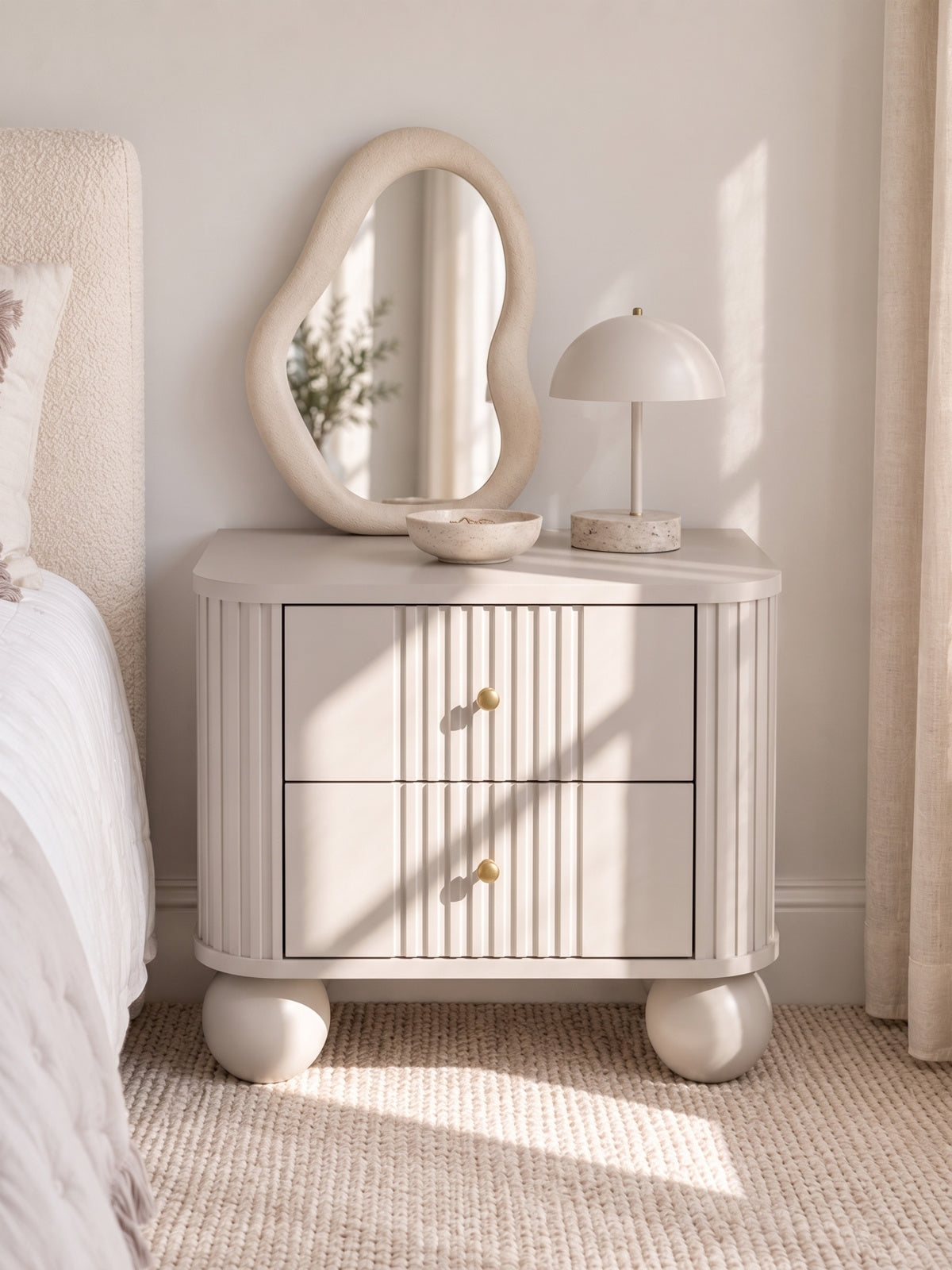 Készlet szafek nocnych Vesper 56 cm - kasmír / zlote Fogantyúk / Lábak kule